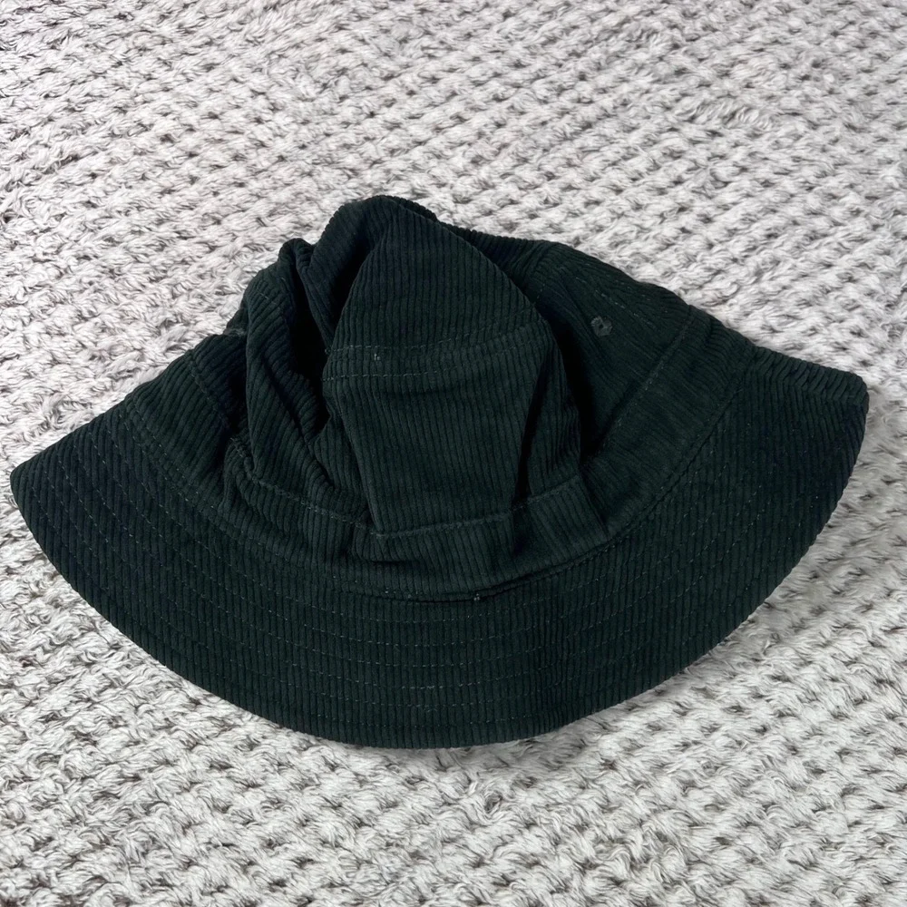 J Crew Unisex Casual Corduroy Bucket Hat Dark Green Size S/M BE128 NWT‎